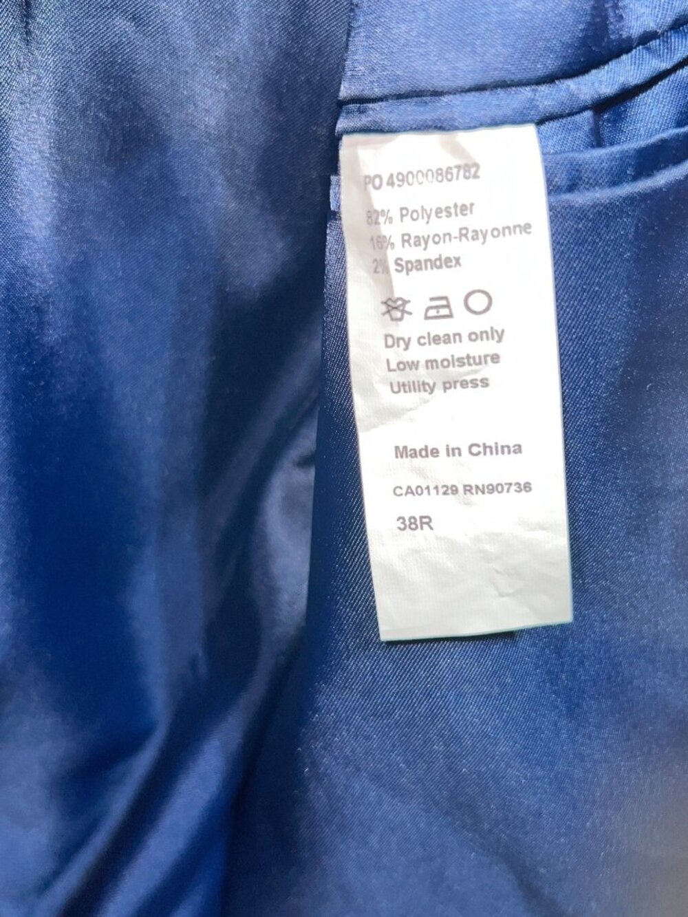 2 pc Calvin Klein Mens Blue Suit Two-Button Blazer 38R w Dress Pants 32W x32 - Picture 8 of 11